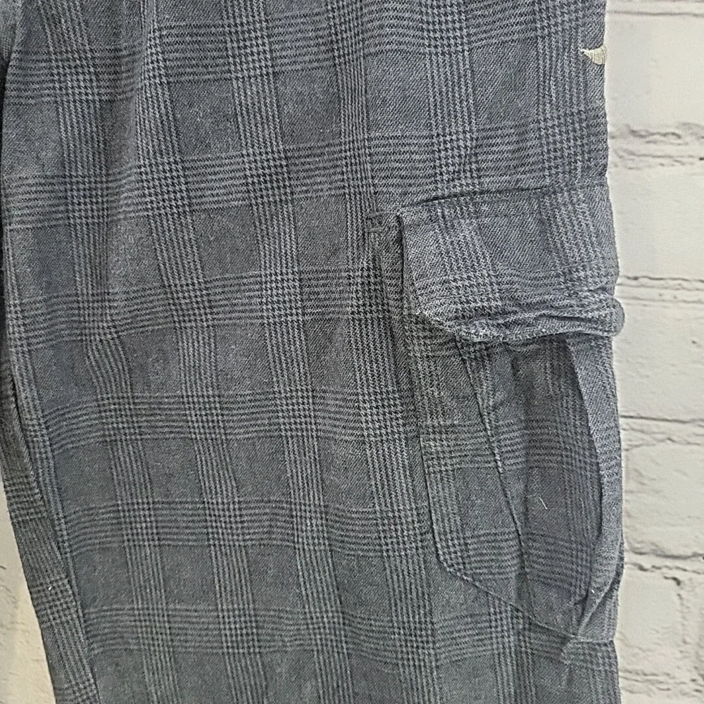 Hurley Cargo Pants‎ Boys Sz 18 Gray Flap Pockets Cuff